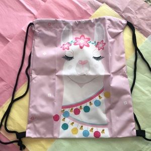 New Llama print drawstring  backpack